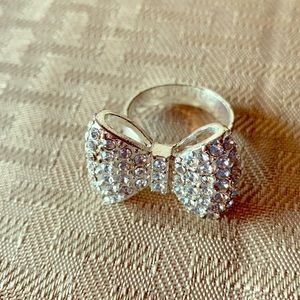 Rhinestone Bow Ring